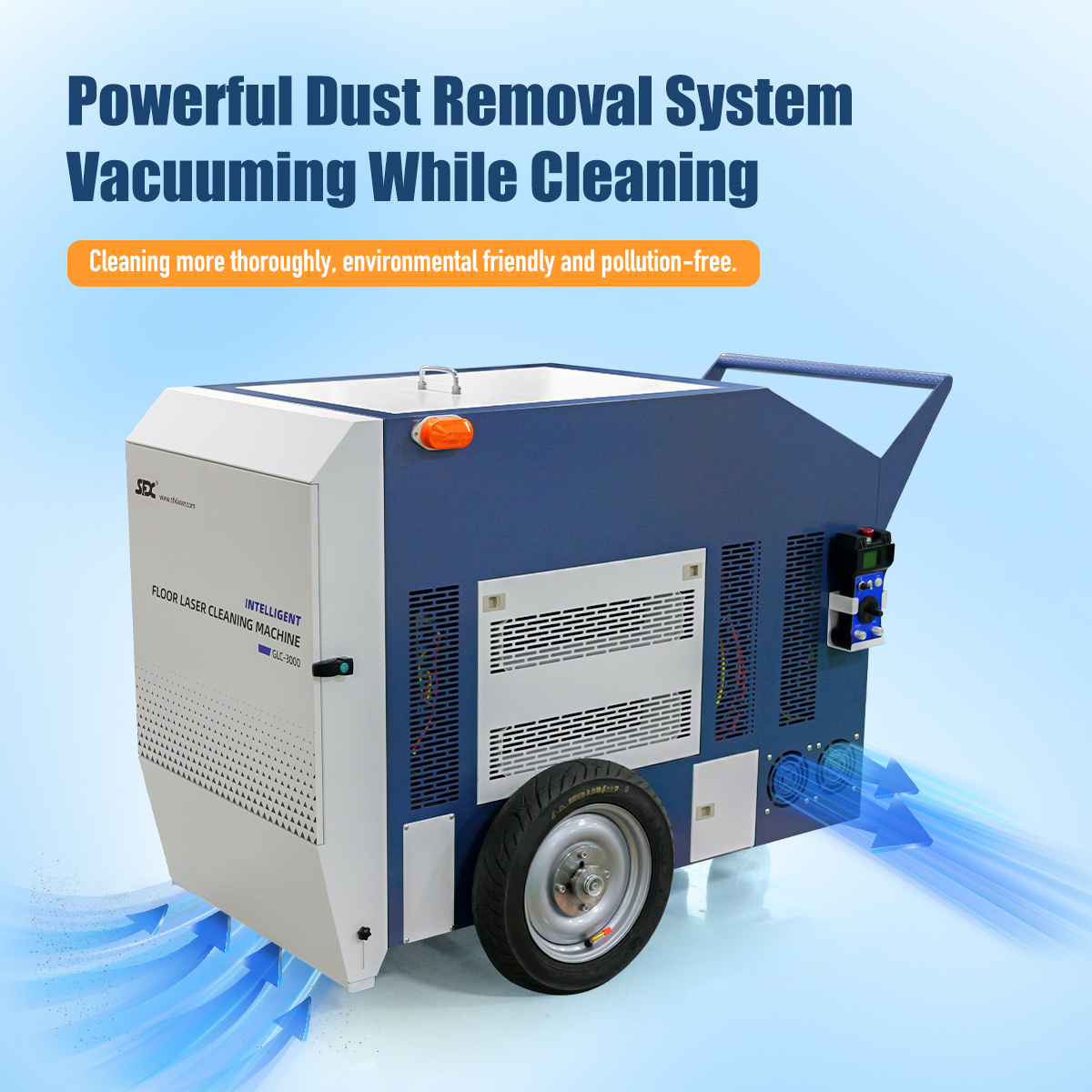 SFX 3000W Intelligent Laser Floor Cleaning Machine for Metal Concrete and Stone Floors Oil Rust Paint Removal Large Steel Plate Laser Rust Remover